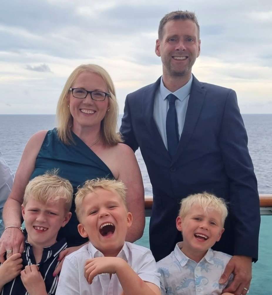 Fred with his family