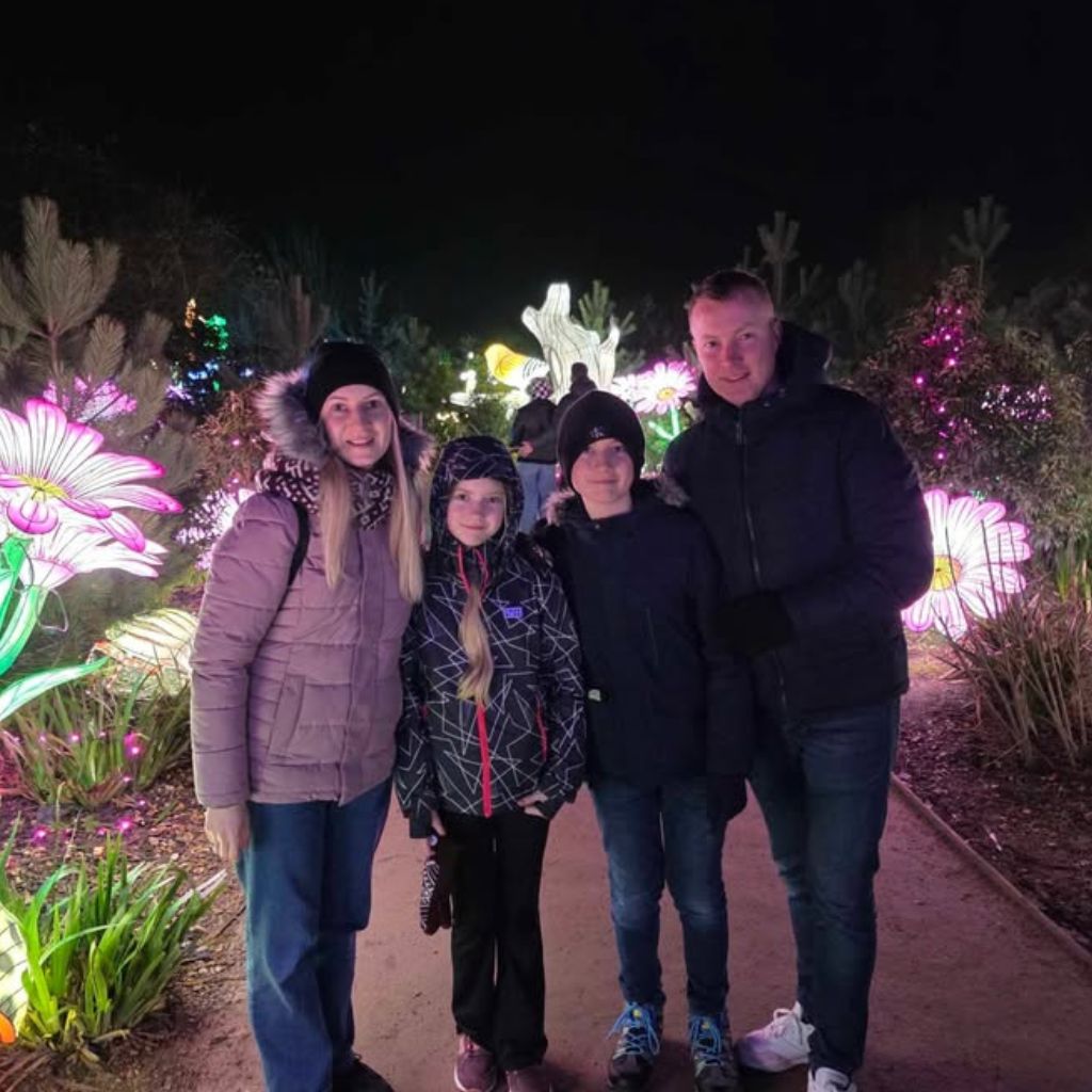 A family at Twycross Zoo