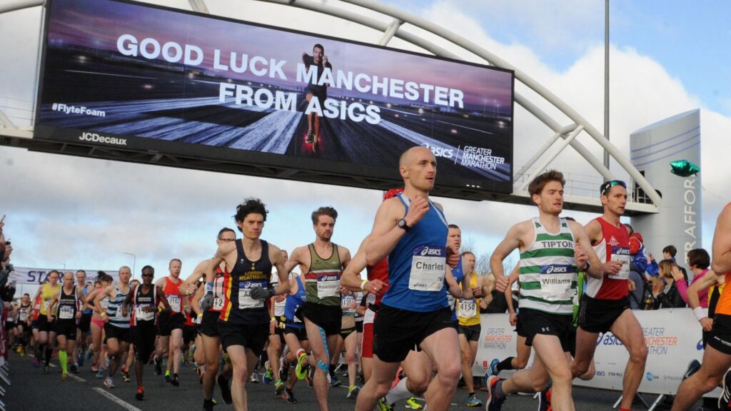 The start line at Manchester Marathon