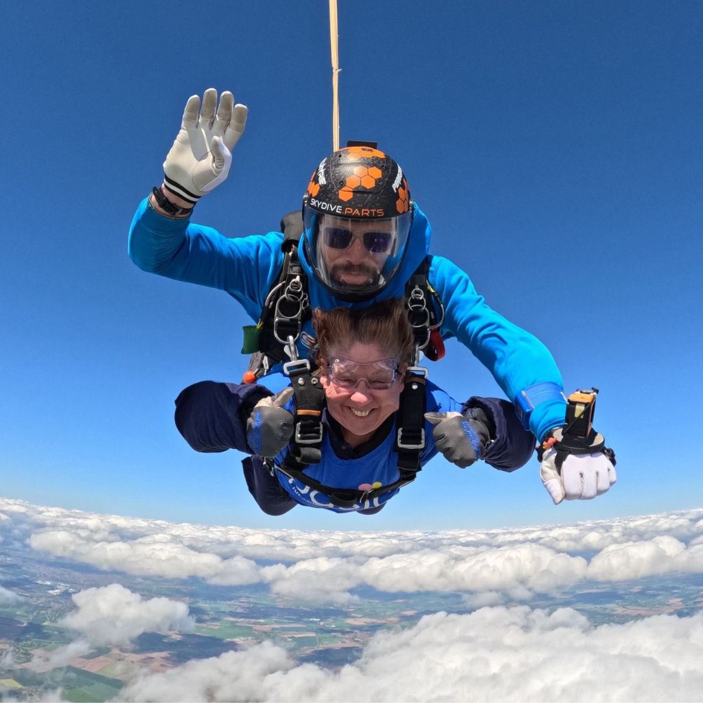 Skydiver in the air