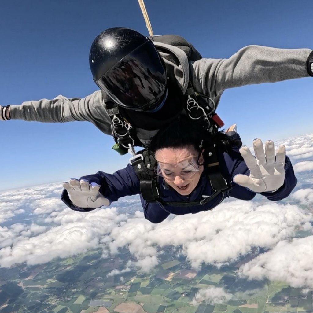 Skydiver in the air
