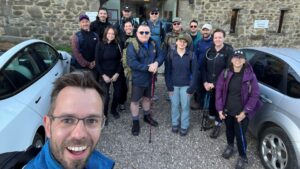 A group of people doing the Yorkshire Three Peaks