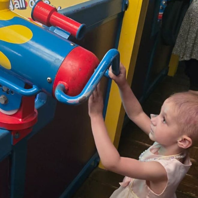 A child at Alton Towers