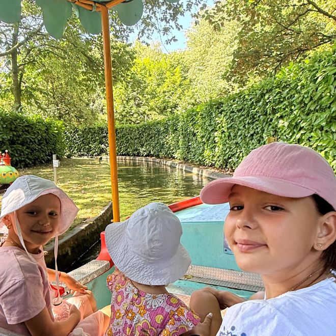 Children on a boat
