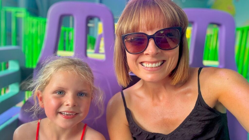 Mum and daughter on Alton Towers ride